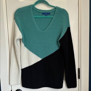 Color blocked sweater
